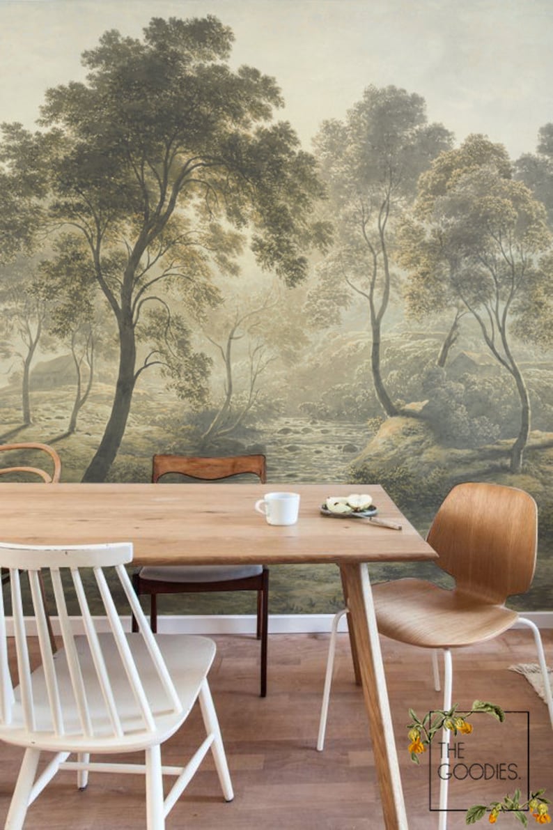 Dawn in the valley wall mural Removable or regular wallpaper image 2