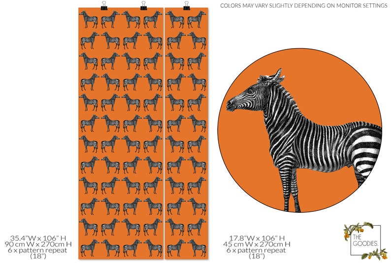 Zebra Wallpaper Removable Wallpaper Animal Print 4 Etsy