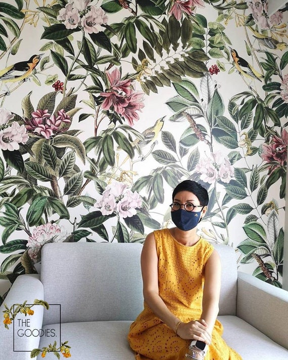 Carta da parati botanica vintage natura wallmurale materiali | Etsy