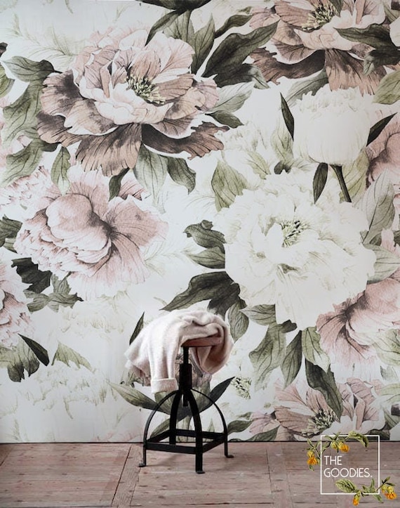Blush Peonies Wallpaper