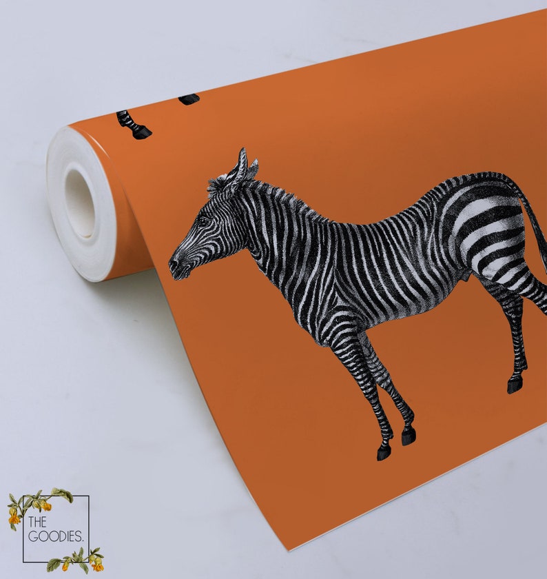 Zebra Wallpaper Removable Wallpaper Animal Print 4 Etsy