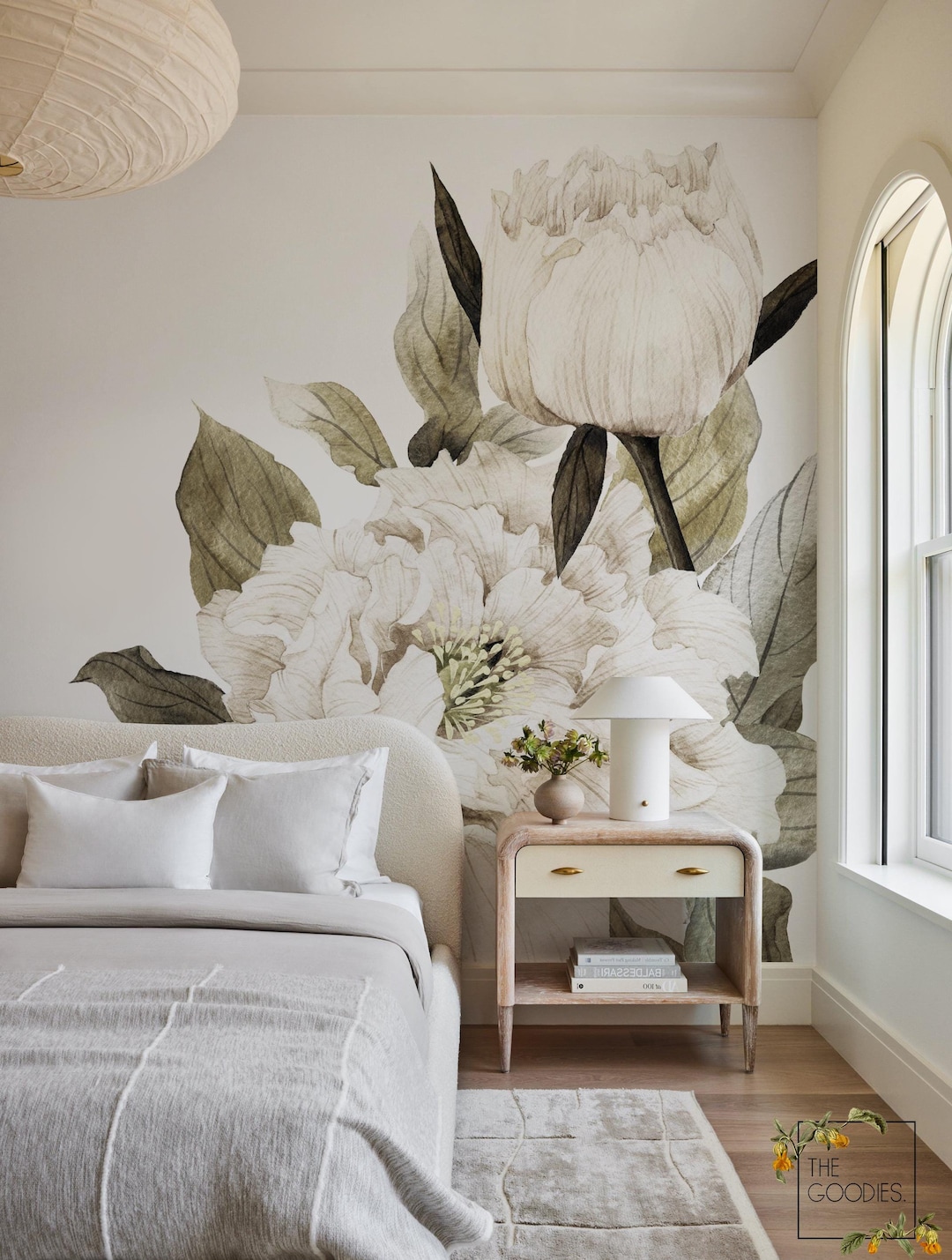 Peony Bouquet Wall Mural: Vintage Floral Removable Wallpaper #106 - Etsy