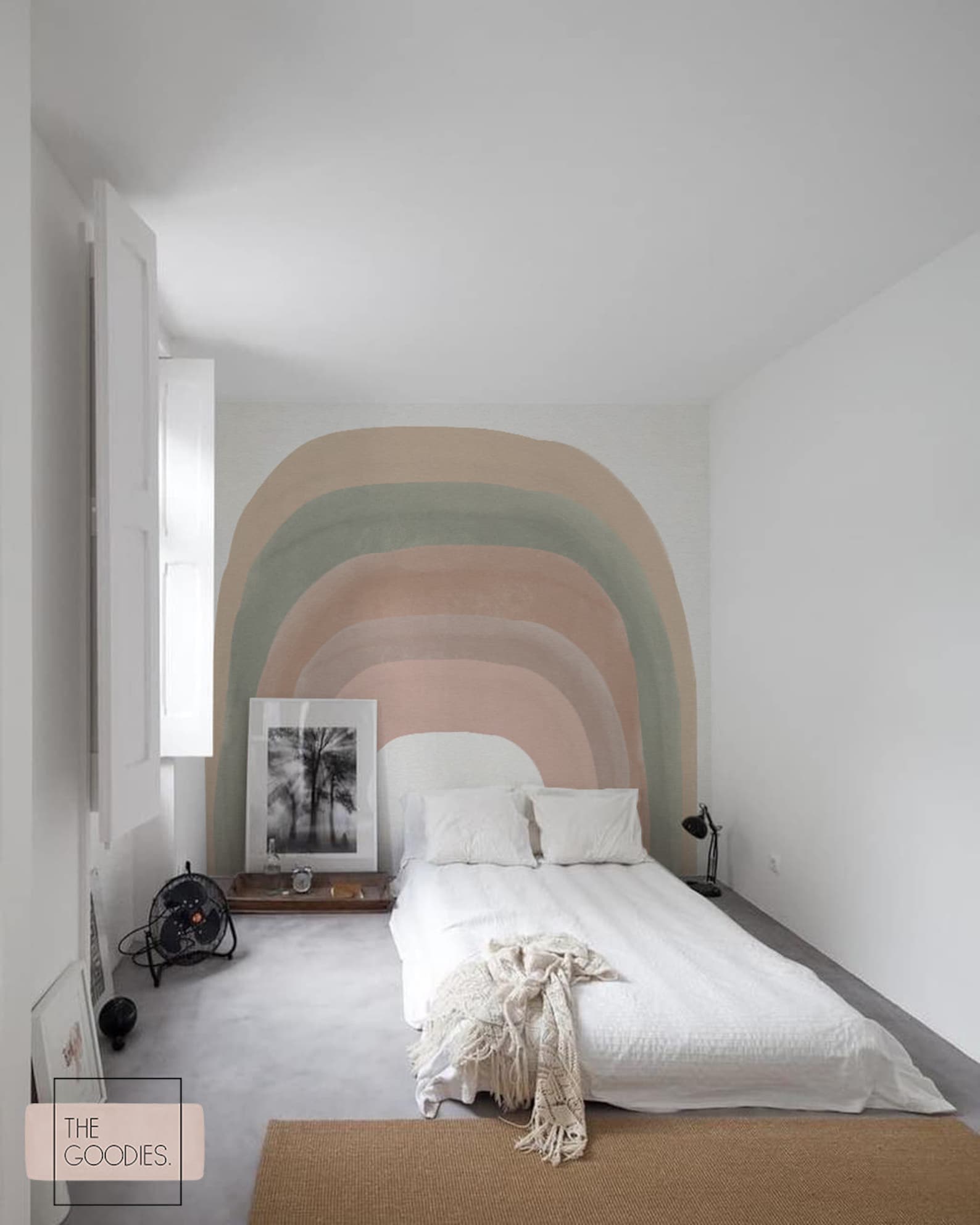 Muted Colors Rainbow Wallpaper Watercolor Art Earth Colors - Etsy