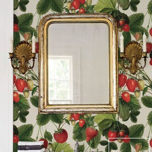 Strawberry Wallpaper, Strawberries Wall Mural, Summer Juicy Wallpaper ...