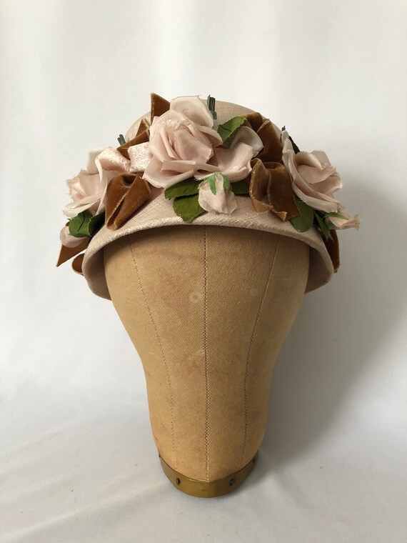 Pink floral hat