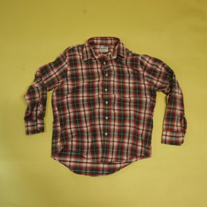 Vintage Kentfield white plaid woven flannel - Men&#39;s Large, chest 46 in. Neck 16-16.5 in.