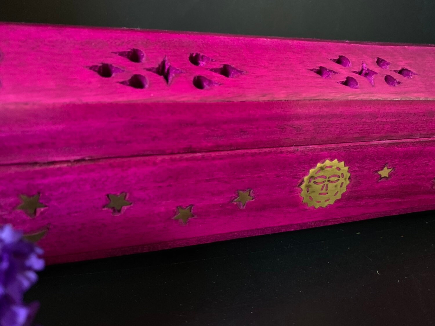 PINK COFFIN INCENSE Burner Box Coffin Box Incense Meditation Celestial