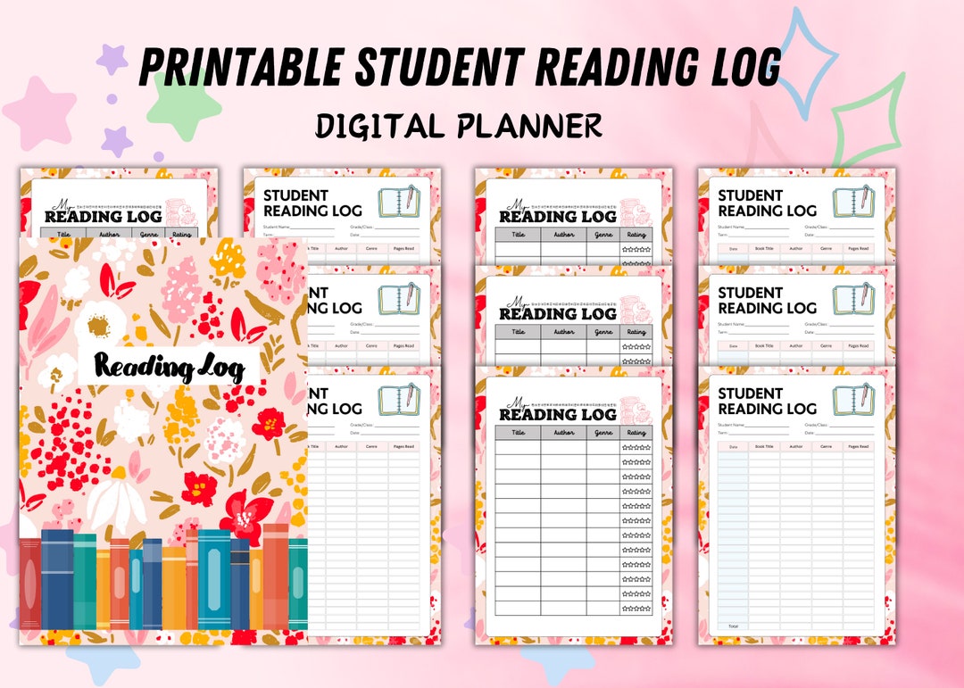 High School Reading Log: Printable Book Tracker (PDF) - Etsy