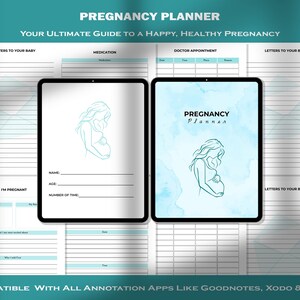 Pregnancy Planner Printable | Pregnancy Journal | Pregnancy Organizer | Digital Planner | Pregnancy Health Plan | Printable Planner