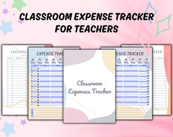 Classroom Expense Tracker, Printable PDF, Teacher Budget Tool, Spending Log, Classroom Budget, Financial Planner, Expense Record,