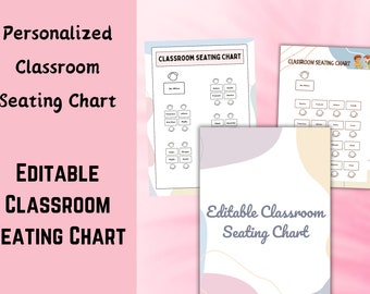 Editable Classroom Seating Chart, Printable PDF, Customizable Teacher Resource, Classroom Management, Downloadable PDF, Canva Editable File