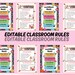 Editable Classroom Rules, Canva Editable Digital Product, Editable ...