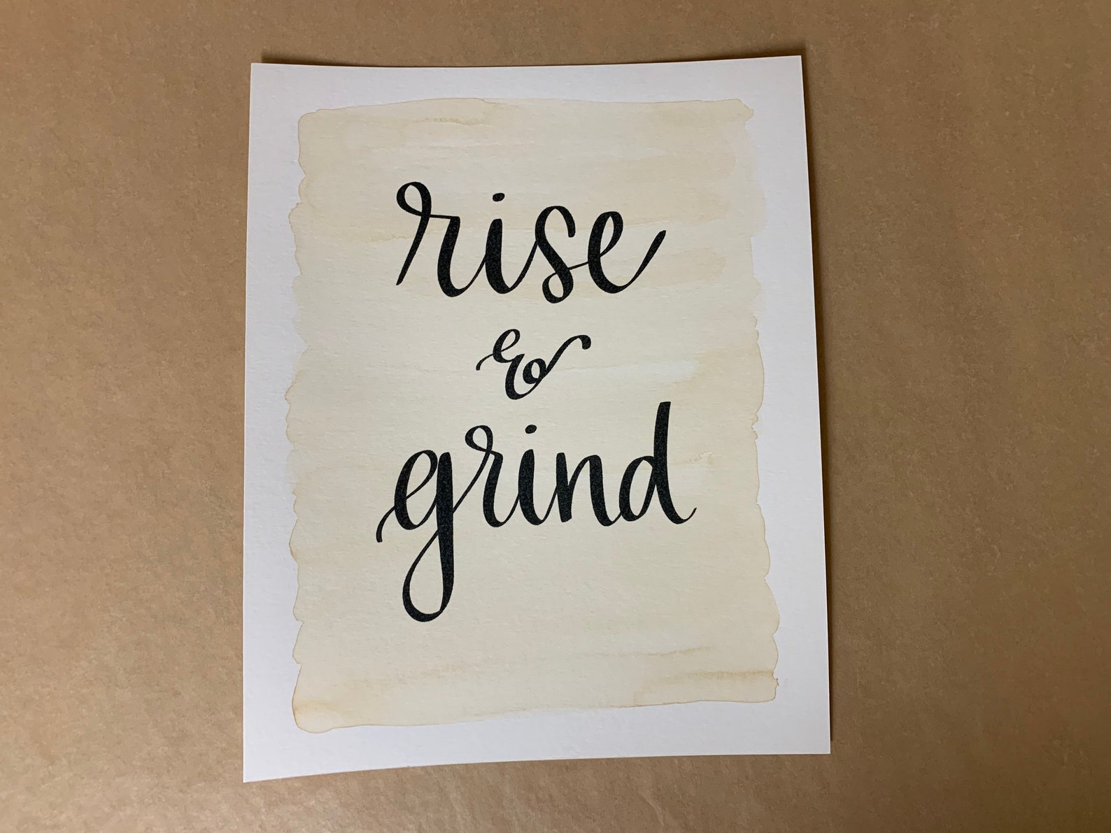 Rise and Grind Coffee Bar Sign Coffee Wall Art Coffee Etsy