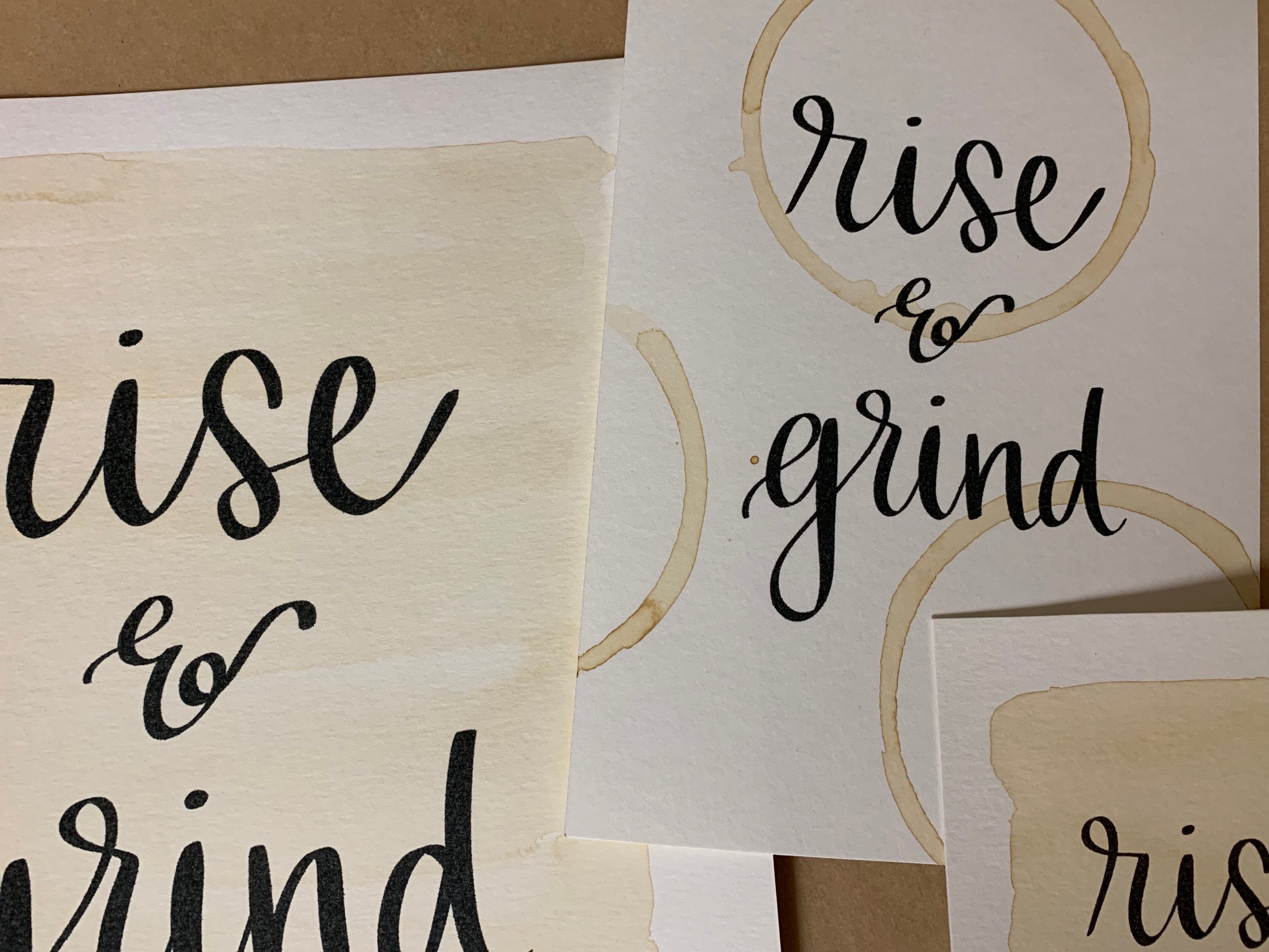 Rise and Grind Coffee Bar Sign Coffee Wall Art Coffee Etsy