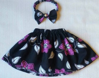 Ankara Baby Skirt| African Print Baby Skirt| African Baby Dress| African Dashiki Baby Skirt & Headband| Ankara Baby Headband| Kids Clothing