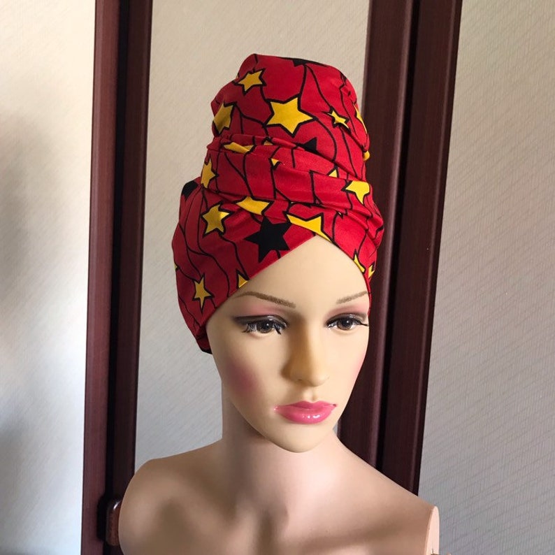 Ankara Headscarf African Head wrap Ankara Headwrap Ankara Turban Wraps African Print Headwrap for Mother/'s Day Gift Ankara Headtie