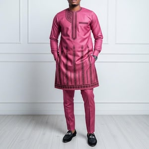 African Men Kaftan 2 piece Men Outfit Nigerian Men Outfit Nigerian Native Outfit Men Top & Pant African Men Outfits For Wedding Men Kaftan