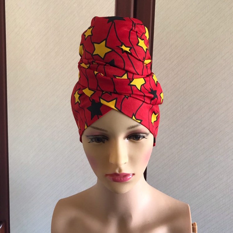 Ankara Headscarf African Head wrap Ankara Headwrap Ankara Turban Wraps African Print Headwrap for Mother/'s Day Gift Ankara Headtie
