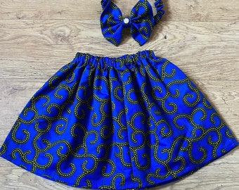 Ankara Baby Skirt| African Print Baby Skirt| African Baby Dress| African Dashiki Baby Skirt & Headband| Ankara Baby Headband| Kids Clothing