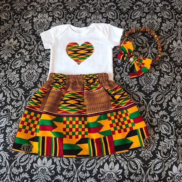 Vêtements bébé imprimés africains| Robe bébé africaine | Body Ankara| Bandeau imprimé africain| Vêtements africains pour enfants| Tenues assorties pour bébé fille