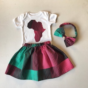 Afrikanische Karte Baby Kleidung| Afrikanisches Baby Kleid | Ankara Body| Afrikanisches Stirnband | Afrikanische Kinderkleidung| Baby Mädchen Passende Outfits