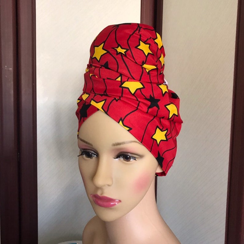 Ankara Headscarf African Head wrap Ankara Headwrap Ankara Turban Wraps African Print Headwrap for Mother/'s Day Gift Ankara Headtie