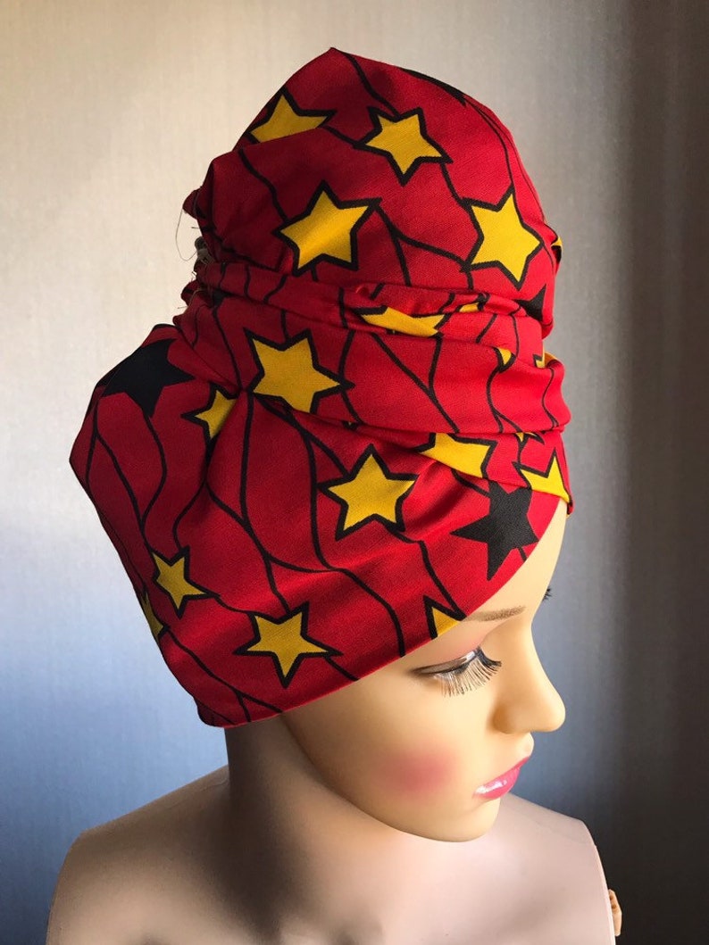 Ankara Headscarf African Head wrap Ankara Headwrap Ankara Turban Wraps African Print Headwrap for Mother/'s Day Gift Ankara Headtie