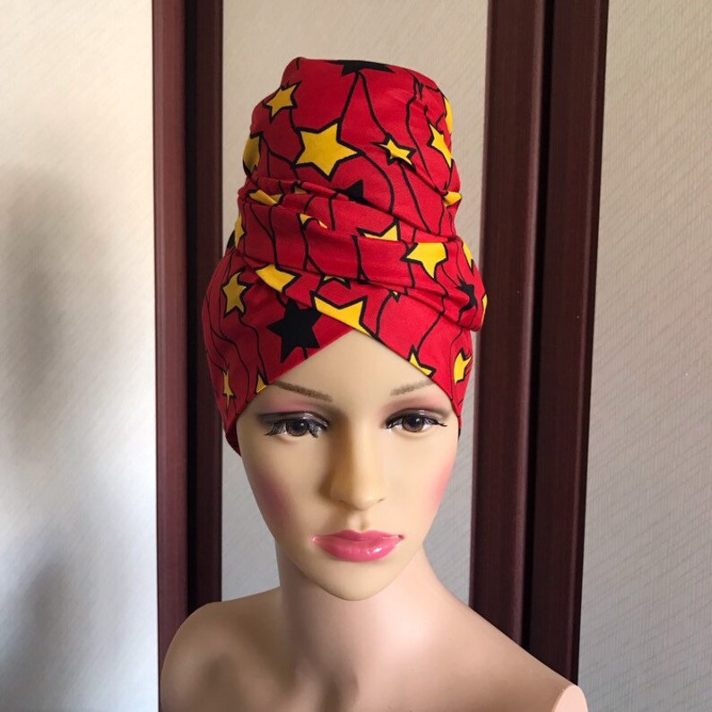 Ankara Headscarf African Head wrap Ankara Headwrap Ankara Turban Wraps African Print Headwrap for Mother/'s Day Gift Ankara Headtie