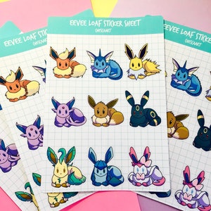 Eevee Loaf Sticker Sheet