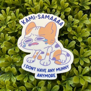 I have no money anymore | 3 inch glossy sticker|