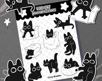 Void Cat Sticker Sheet Glossy Laminate 4.5 x 6 inches