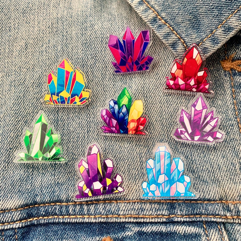 LGBTQ Pride Crystal Acrylic Pins Etsy