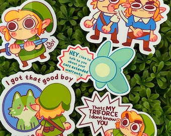 Silly LOZ adventure elf Glossy Sticker