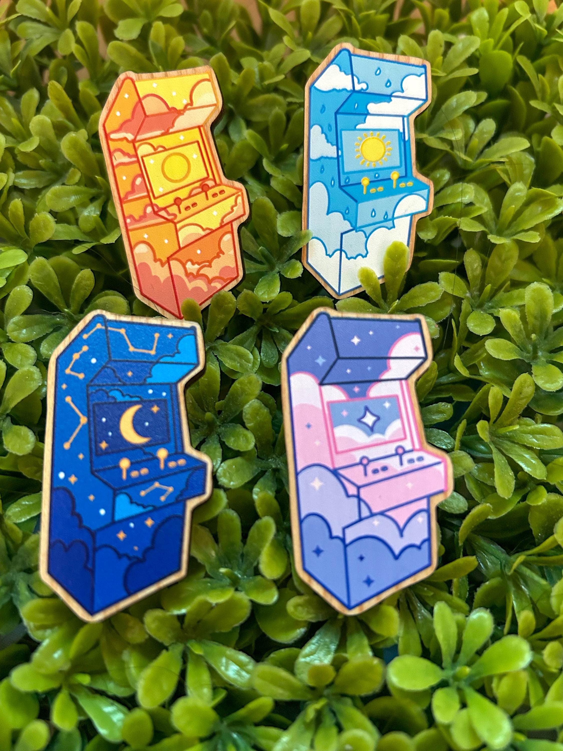 Arcade Map Pin Sky Arcade, 2 Inch Wooden Arcade Machine Pins |wooden | 2 Inch - Etsy