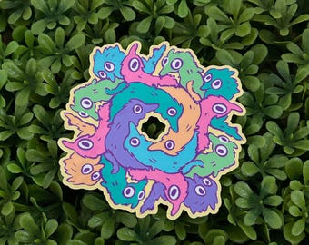 Worm King Sticker 3 inches Glossy
