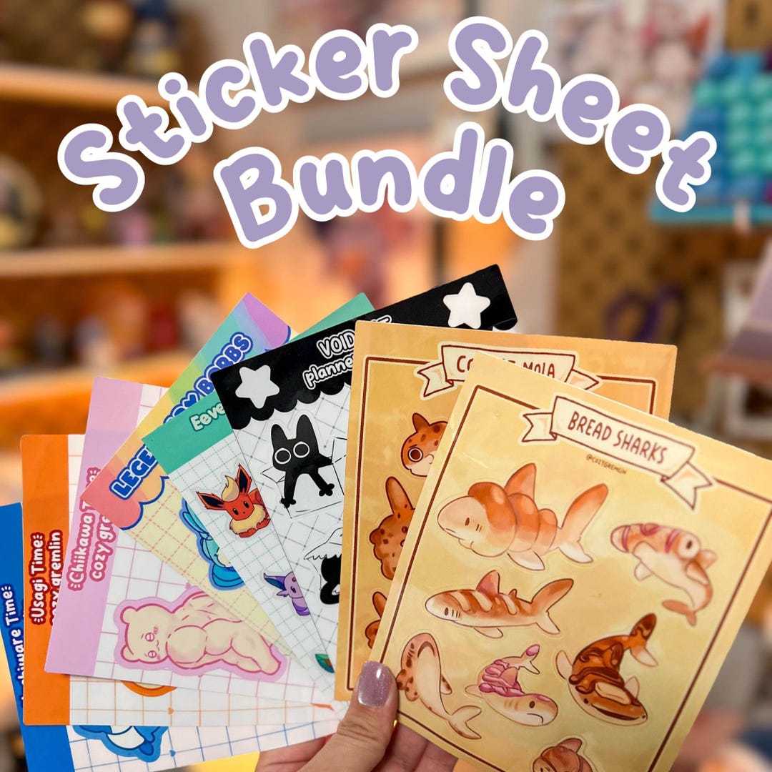Sticker Sheet Array Sticker Sheet Bundle Pack - Etsy
