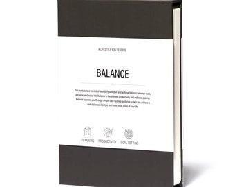 Balance Self Care Planner | Daily, Weekly, Monthly | A5 Bullet Journal ADHD for Productivity, Personal Development & Focus | Brain Dump