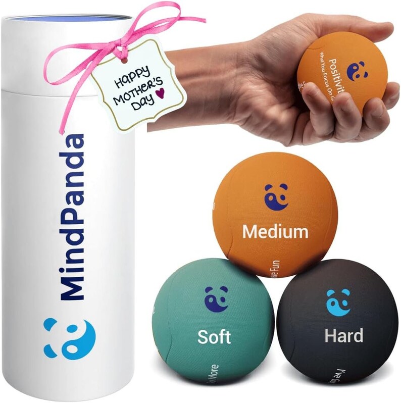 Bolas Antiestrés MindPanda 3 Unidades – Motivación Positiva, Alivia Ansiedad, Para Adultos Y Niños