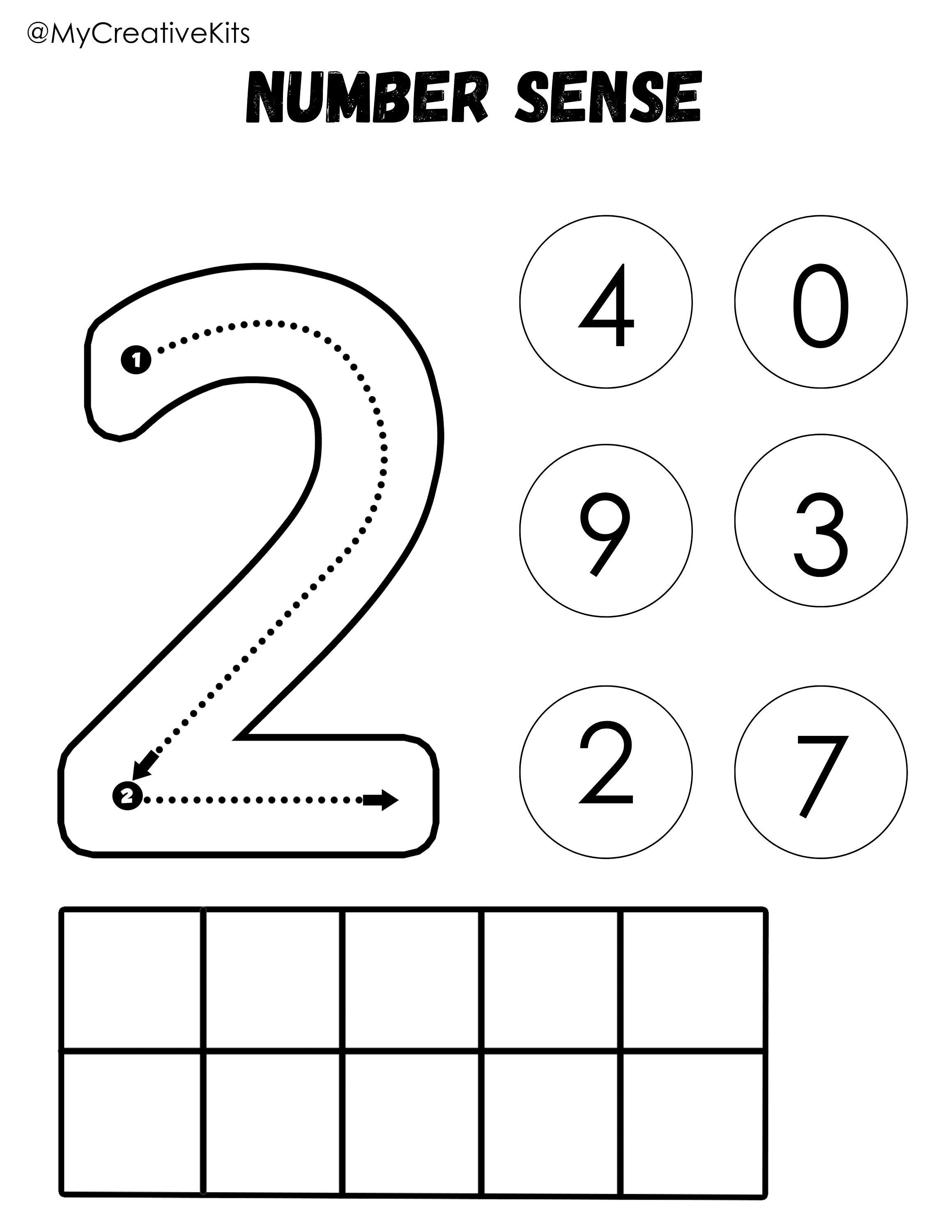 number learning printable numbers 1 10 worksheet preschool etsy