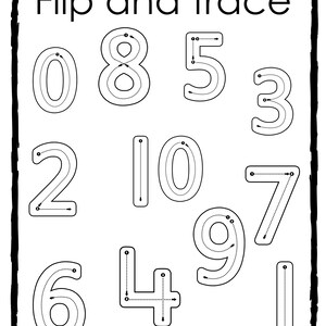 number learning printable numbers 1 10 worksheet preschool etsy