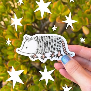 Opossum Aufkleber | Süßer Tieraufkleber | Possum Kunst | Vatertags-Geschenke