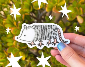 Opossum Sticker | Cute Animal Decal | Possum Art | Christmas Gifts
