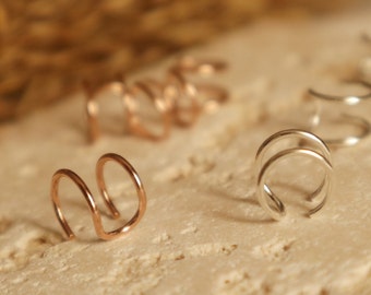 Ear Cuff 14k Gold Filled, Sterling Silber, Rose Gold Filled, Ohrmanschette klein, Ohr Klemme minimalist, Fake Piercing, Geschenk für sie