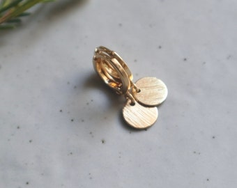 Strukturierte Plättchen Creolen | kleine Plättchen Ohrringe | Gold gefüllte Hoop Ohrringe | Geschenk für Freundin | WildbirdsJewelry