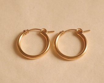 14k Gold Filled Creolen, große Stapel Ohrringe, Trend Schmuck, Geschenk für sie, Hochzeitsgeschenk