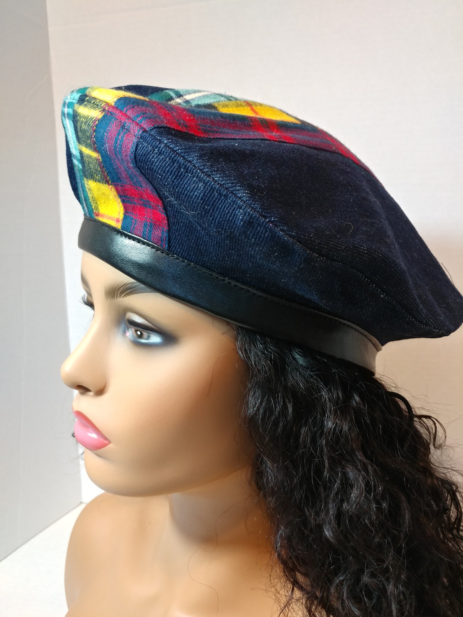 Denim Beret, Beret Hat, French Beret, Chic Headwear Etsy