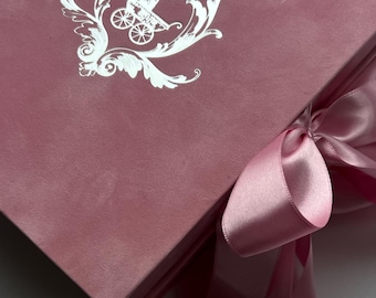 Baby Shower Invitation Box Suite | Acrylic Bridal Shower Boxed Invitations Set | Baby Girl Invites | Baby Boy Stationery