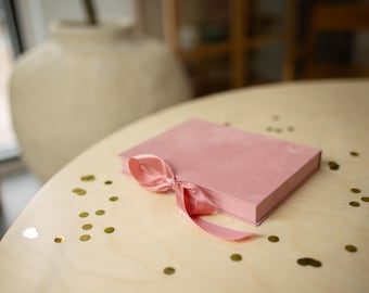 Velvet Box for Invitations | Fabric Birthday Elegant Box | Unique Invitations with Ribbon and Tassel | Quinceanera Invitations Box