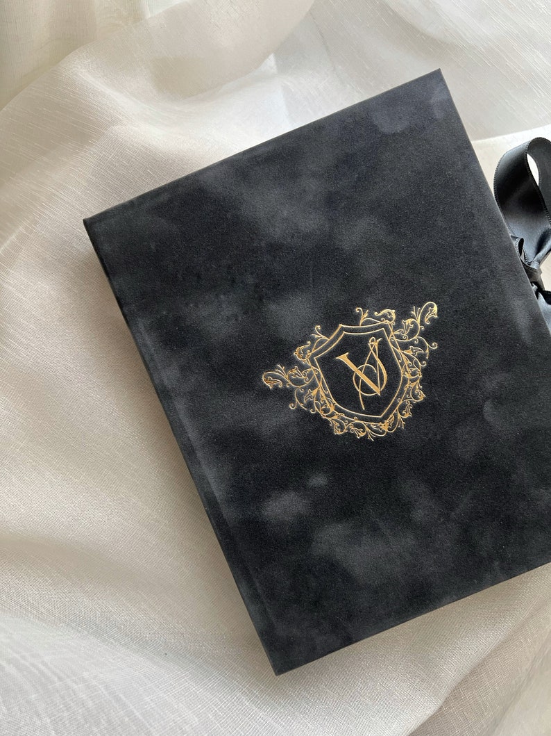 Box Velvet Wedding Invitation Luxury Gray Wedding Invitation Etsy