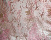 Delicate Flower lace Fabric Fall Lace Mesh Embroideried Floral Lace Gauze for Gown Evening Dress Dance Costumes 53 inches Width 1 meter